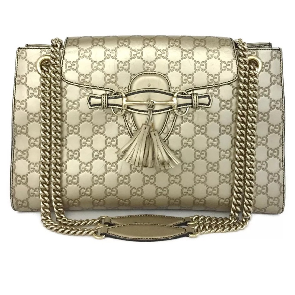 Authentic Gucci Gold Chain Shoulder Bag
